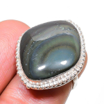 Sodalite Handmade 925 Sterling Silver Jewelry Ring Size Adjustable k3q24