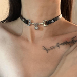 Pl&uuml;&uuml;sist Leopardi Luu Kaelakee Choker Korea Kawaii Mood T&auml;he Ripatsiga Kaelakee Harajuku Seksikad Aksessuaarid Naised Y2K Ehted Kingitus