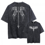 Suure tr&uuml;kiga T-s&auml;rgid Meeste J&otilde;usaali Vintage Raskekaalu T-s&auml;rgid Puuvillane Treening Acid Wash Baggy Tees T&auml;navamood Topid Unisex S