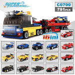 WOMA M&Auml;NGUASJAD RTS C0700 792 tk Kokkupandav mudel Miniauto Klotsid M&auml;nguasjad V&auml;ljapanek Ehita auto Komplektid Mini Ehituss&otilde;iduki M&auml;nguasi