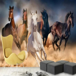 3D stereoskoopiline hobuse loomaga seinamaaling elutuppa uuringuruumiks klassikaline kodu kaunistus tapeet fresko 200 cm(W) x 140 cm(H)