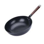 Avatud pott kodumajapidamises Tervislik katmata &uuml;ksik v&auml;ike puhtast rauast pott puidust k&auml;epidemega keedupott induktsioonpliit gaasipliit universaalne 26cm