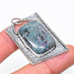 Ruby Fuchsite Handmade 925 Sterling Silver Jewelry Pendant 2.05 k2v81