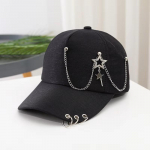 Pesapallim&uuml;ts Metallist R&otilde;ngaskett T&auml;ht Kevad Suvi S&uuml;gis Punk Hip hop Rock Reguleeritav Unisex Mehed Naised Vabaaja Puuvill x1