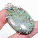 Ruby in Fuchsite Ethnic 925 Sterling Silver Jewelry Pendant 2.13 c3A38