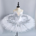 Laste lille&otilde;ie t&uuml;drukute professionaalne balleti tuutu kleit Naiste printsess Luikede j&auml;rv Ballerina lavatantsu kost&uuml;&uuml;m 150cm valge