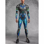 3D digitaaltr&uuml;kk Lavakost&uuml;&uuml;mid T&auml;iskasvanutele Halloweeni &Uuml;ritused Karnevali Teemapidu Cosplay Riietus M&auml;ngimine Jumpsuit Adult S