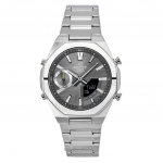 Casio Edifice Analoog-Digitaalne Nutitelefoni &Uuml;hendus Roostevaba Teras Hall sihverplaadiga Kvarts ECB-S10D-8A 100M Meeste k&auml;ekell hall