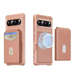 Magsafe kaardihoidja nahast rahakott telefoni&uuml;mbris Google Pixel 9 Pro XL 9A 8A 8 Pro 7A 7 Pro jaoks magnetiline juhtmevaba laadimine p&otilde;rutuskindel kate Google Pixel 7a roosa kuldne v&auml;rv