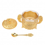 Euroopa stiilis klaasist suhkrukauss, hoiupurk, maitseainepott, vintage k&ouml;&ouml;k, toidu hoiun&otilde;u, maitseained L(for 6.5-9kg)