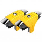 Elektroonilise Masina M&auml;ngu Osad F01 1 Paar Plastikust PUBG Mobile Trigger Telefoni M&auml;ngupult Kontroller M&auml;ngimine Tulistamism&auml;ng kollane