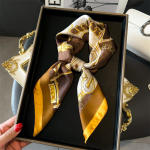 Luksuslik Kevad Suvi Uus Imiteeritud Siidist Sall Naiste Tr&uuml;kitud Ruudukujuline Sall Pehme Satiin Peapael Sall Wrap Hijab Foulard Pael 70cm 70x70cm