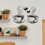 Lihtne kohvitass Armastus Kohviku atmosf&auml;&auml;r Kaunistamine Dekoratsioon Seinakleebised 20*30cm/fun-f710