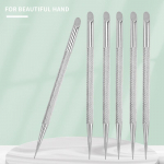 Kahe otsaga k&uuml;&uuml;nenahkade k&uuml;&uuml;nenaha eemaldaja manik&uuml;&uuml;r pedik&uuml;&uuml;r Beauty Steel Tool