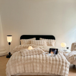 Voodi Neljaosaline S&uuml;gis- ja Talvine Flanell Kahepoolne Fliis Korallfliis Voodilina Tekikott Padjap&uuml;&uuml;r 2.0m bed