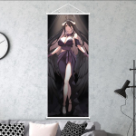 Overlord Anime: Bone King & Albedo Hanging Scroll Wall Art (35x90 CM) 30X75CM