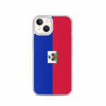 Coque pour iPhone - PIXELFORMA - iPhone 13 - Drapeau d'Haiti - Silikoonist supp - Design l&eacute;ger
