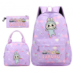 3 tk/komplekt Seljakott t&uuml;drukule kooli teismelisele &otilde;pilasele seljakott naistele seljakott l&otilde;unakottide ja pliiatsikotiga, kalasoomuste stiilis kotid