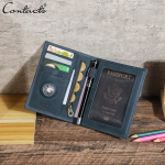 KONTAKTIDE ehtsast nahast passi rahakott &auml;rikrediitkaardihoidja kaotsiminekuvastane reisikott