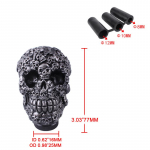 Autoga muudetud k&auml;igukangi nupud, koljukujuline modifitseeritud k&auml;igukangi hoob, vaigupea k&auml;sitsi Horned skull