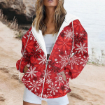 Naiste mood vabaaja j&otilde;ulutr&uuml;kiga s&uuml;gis- ja talvine dressipluus pikkade varrukatega taskuga kardigan jakk jakk kapuutsiga mantel XXXL