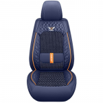 2025 Uus Luksuslik Universaalne 5D PU Nahast Eesistuja Kate Auto Istmekate Veekindel Auto Istmekaitse Hingav single front seat sinine