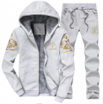 Winter Plus sametkost&uuml;&uuml;m vabaaja spordikampsun kardigan kaheosaline komplekt M