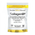 California Gold Nutrition, H&uuml;droly&uuml;situd mere kollageeni peptiidid h&uuml;aluroonhappe ja C-vitamiiniga, Maitsestamata, 206 g