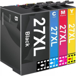 Pack de 4 Cartouches Compatibles EPSON 27 XL pour Imprimantes WorkForce