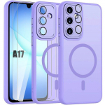 Coque de Protection - BOOLING - Samsung Galaxy A17 4G/5G - avec Cercle Magn&eacute;tique Violet - 2 Vitres