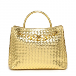 Vintage kootud kott metallpandlaga - Mitmek&uuml;lgne &otilde;la- ja crossbody kott 35x24x14 cm