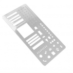 Planeerimiskalendri mallid Joonlauakomplekt L&auml;bipaistvad plastist &scaron;abloonid punktiruuduliste m&auml;rkmike jaoks M&auml;rkmete tegemise &scaron;abloonikomplekt Kingitus s&otilde;pradele valge