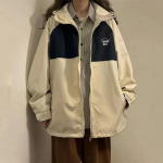 Vintage Harajuku Techwear jope Naiste Oversize Y2k T&auml;navar&otilde;ivad Spordijoped V&auml;listingimustes Jaapani Tuulejope T&otilde;mblukuga Kapuutsiga S