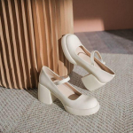 Naiste 2024. aasta keskmiste kontsadega kingad Gooti stiilis naiste suvejalatsid Jaapani stiilis Lolita Pearl &uuml;mmargune varvas Mary Jane Platform E 35