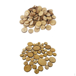 150 Pieces 2 - 4cm Mixed Pine & Both Side Polishing Wood Log Slices Discs for crafts Wedding