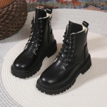 Mustad poolsaapad naistele Mood Talvine Soe Palus vabaaja L&uuml;hike Saapad Naistele Mugavad PU-nahast jalutusaapad 2024 35