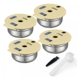 Korduvkasutatavad kohvikapslid BOSCH-s masinale Tassimo Happy Vivy Roostevabast terasest t&auml;idetavad kohvimasina filtrid 180ML/220ML