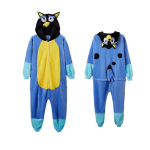 Bingo Kigurumi Bluey &Uuml;ksosid Lastele, Multikakujuline Pidžaama Loomakost&uuml;&uuml;m Cosplay Halloweeni J&otilde;ulukink, Poiste T&uuml;drukute Koduriided 140(Fit130-140cm) orange