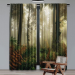2 tk Metsakardin M&uuml;stiline Tume Udune Atmosf&auml;&auml;r S&uuml;gaval Metsas Metsamaa Keegi Vaikus Elutoa Magamistoa S&ouml;&ouml;gitoa jaoks 29x65in(75x166cm)