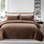 Crystal Velvet lamineeritud puuvillane voodikate Tepitud Euroopa vabaaja kate Kodu voodipesu 240*250cm single bedcover tume kohvi v&auml;rv