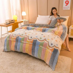 Paks lambavillast tr&uuml;kitud tekk, kahepoolne samet, s&uuml;gis-talvine soe tekk, &uuml;hekohaline &uuml;hiselamu, mugav voodipesu tekk 100x150cm(1kg)