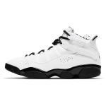 Air Jordan 6 Rings Motorsport 2021 Meeste tossud Valge Must Metallik-Kuldne DD5077-107 42