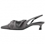 Zara elegantsed terava ninaga satiinist pahkluu rihmaga naiste k&otilde;rged kontsad, hallid 11221510802-38 38