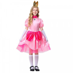Uus laste t&uuml;drukute Halloweeni printsess Peach kost&uuml;&uuml;m peo- ja lavastus kost&uuml;&uuml;mikleidi komplekt 110