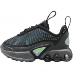 Nike Air Max DN TD H&uuml;per Kobalt Raevuroheline Beebi Tossud Must Valge Lahehall FN4452-010 23.5
