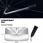 Auto p&auml;ikesevari vihmavari Auto p&auml;ikesevarju kaitse p&auml;ikesevari suvep&auml;ikese sisemuse tuuleklaasi kaitsetarvikud Tesla Model 3 Y jaoks h&otilde;be