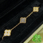 Uus versioon Neljaleheline ristik Viie &otilde;iega k&auml;ev&otilde;ru Naturaalne punane ahhaat Valge p&auml;rlmutter K&auml;ev&otilde;ru Naiste laserk&auml;ev&otilde;ru V Gold