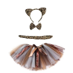 Laste Seelik Leoparditr&uuml;kiga Cos Džungliloomade &Uuml;likond, Sebra Elevant Seelikukate Halloweeni Loom LED Helendav Kost&uuml;&uuml;m M (3-4 years old) black