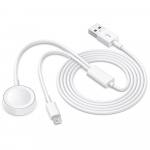 2 &uuml;hes kaabel Apple Watch laadija seeria 9 8 7 6 5 4 3 jaoks USB kiire kaasaskantav laadimisjaam iPhone 14 13 12 11 Pro Max Plus jaoks