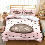 Uus 3D Juicy Couture Aastaringselt Kahekohaline Voodipesukomplekt 3-osaline Tekikokkuv&otilde;te Vooditekk Tekikate Topelt Suur Tekikate Kodutekstiilid EU Double(200x200cm)